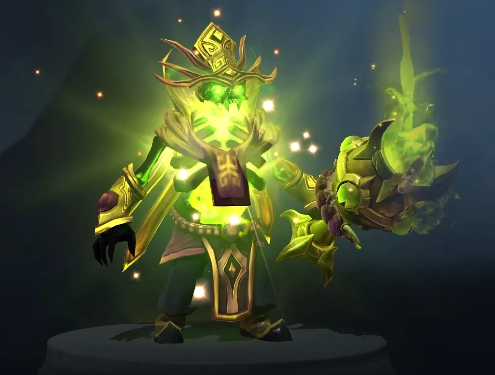 Pugna's Golden Nether Lord's Regalia Set + Immortal Weapon Dota 2