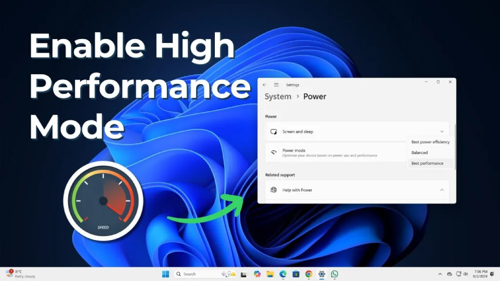 Power Plan on Laptops (High Performance)